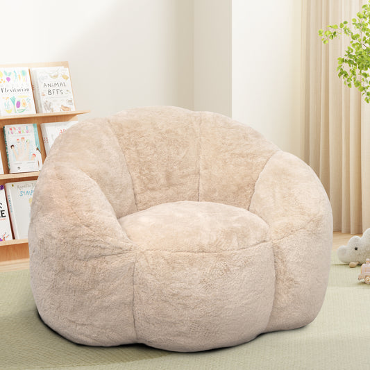 Laintene Bear Paw Bean Bag Chair, Oversized Plush Bean Bag Sofa with Armrests, Stuffed High-Density Foam, Giant Comfy Lazy Chair for Adults & Teens, Living Room, Bedroom, Game Room, Beige