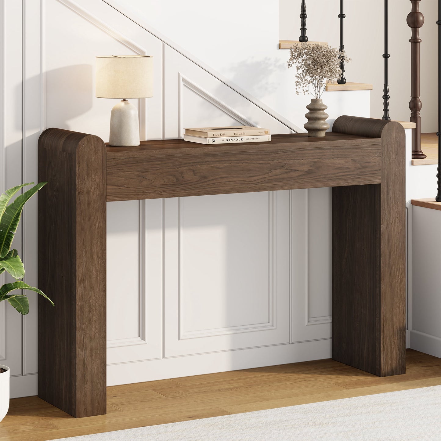 Laintene Console Table for Entryway, Wooden Sofa Table Behind The Couch, Modern Narrow Console Table for Living Room, Hallway, Natural Oak
