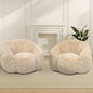Laintene Bean Bag Chair Set of 2, Oversized Plush Bean Bag Sofa with Armrests, Stuffed High-Density Foam, Giant Comfy Lazy Chair for Adults & Teens, Living Room, Bedroom, Game Room, Beige