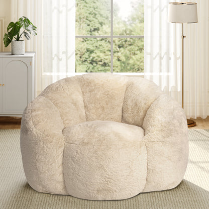 Laintene Bear Paw Bean Bag Chair, Oversized Plush Bean Bag Sofa with Armrests, Stuffed High-Density Foam, Giant Comfy Lazy Chair for Adults & Teens, Living Room, Bedroom, Game Room, Beige