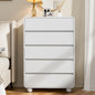 Laintene Modern 5 Drawers Dresser for Bedroom, 53" Wide Wood Dressers & Chests of Drawers w/Curved Profile Design, Mid Century Modern Dresser w/Natural Texture for Bedroom, Living Room,White Oak