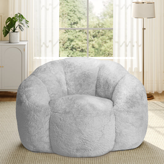 Laintene Bear Paw Bean Bag Chair, Oversized Plush Bean Bag Sofa with Armrests, Stuffed High-Density Foam, Giant Comfy Lazy Chair for Adults & Teens, Living Room, Bedroom, Game Room, Gray