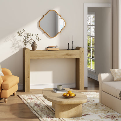 Laintene Console Table for Entryway, Wooden Sofa Table Behind The Couch, Modern Narrow Console Table for Living Room, Hallway, Walnut