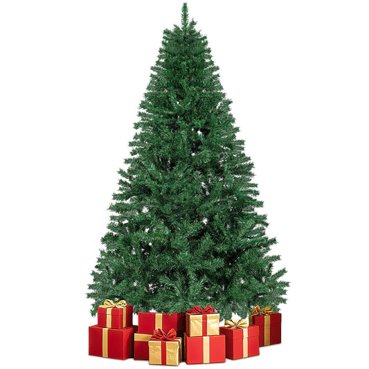 Aufelie 6ft Artificial Christmas Tree, Unlit Spruce Green Xmas Tree with 800 Full Branch Tips, Folding Metal Stand for Indoor Outdoor Holiday Decor
