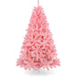 Laintene 6FT Artificial Christmas Tree with 800 Tips, Realistic Fir Xmas Tree for Indoor/Outdoor Decor, Sturdy Metal Stand, Pink