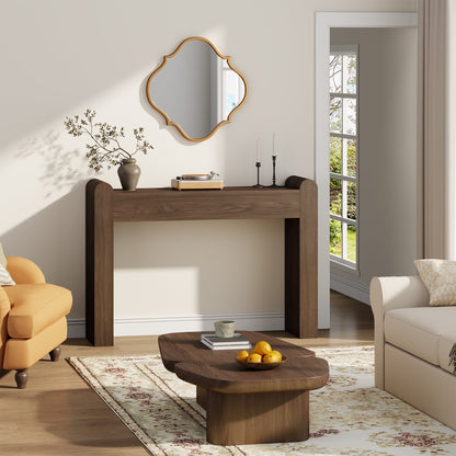 Laintene Console Table for Entryway, Wooden Sofa Table Behind The Couch, Modern Narrow Console Table for Living Room, Hallway, Natural Oak