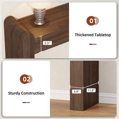 Laintene Console Table for Entryway, Wooden Sofa Table Behind The Couch, Modern Narrow Console Table for Living Room, Hallway, Natural Oak
