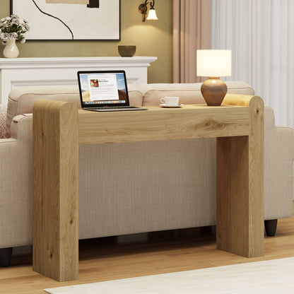 Laintene Console Table for Entryway, Wooden Sofa Table Behind The Couch, Modern Narrow Console Table for Living Room, Hallway, Walnut