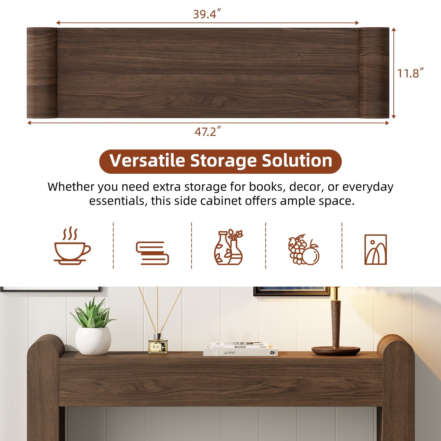 Laintene Console Table for Entryway, Wooden Sofa Table Behind The Couch, Modern Narrow Console Table for Living Room, Hallway, Natural Oak