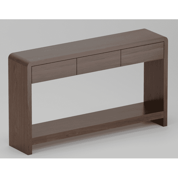Laintene 55" Console Table with 3 Drawers, Entryway Tables with Storage, Sofa Table Behind The Couch, Mid-Century Foyer Table for Entryway, Hallway, Living Room, Walnut