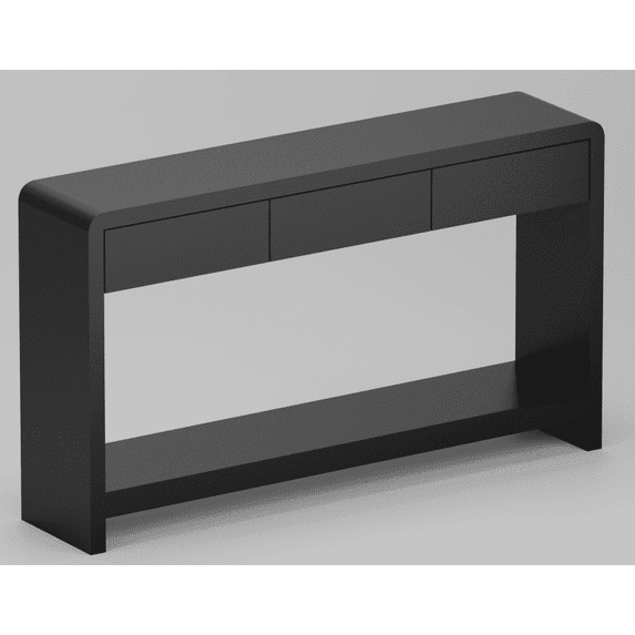 Laintene 55" Console Table with 3 Drawers, Entryway Tables with Storage, Sofa Table Behind The Couch, Modern Foyer Table for Entryway, Hallway, Living Room, Black