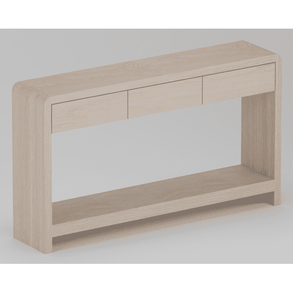 Laintene 55" Console Table with 3 Drawers, Entryway Tables with Storage, Sofa Table Behind The Couch, Modern Foyer Table for Entryway, Hallway, Living Room, Natural