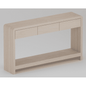 Laintene 55" Console Table with 3 Drawers, Entryway Tables with Storage, Sofa Table Behind The Couch, Modern Foyer Table for Entryway, Hallway, Living Room, Natural