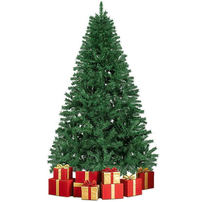 Laintene 6FT Artificial Christmas Tree with 800 Realistic Branch Tips, Premium Indoor/Outdoor Fir Xmas Tree with Sturdy Metal Stand, Easy Assembly & Storage, Green
