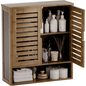 Laintene Bathroom Storage Cabinet, Medicine Cabinet with Adjustable Wood Shelf & Doors, Over The Toilet Storage Wall Cabinet for Laundry Room & Kitchen & Living Room,Walnut