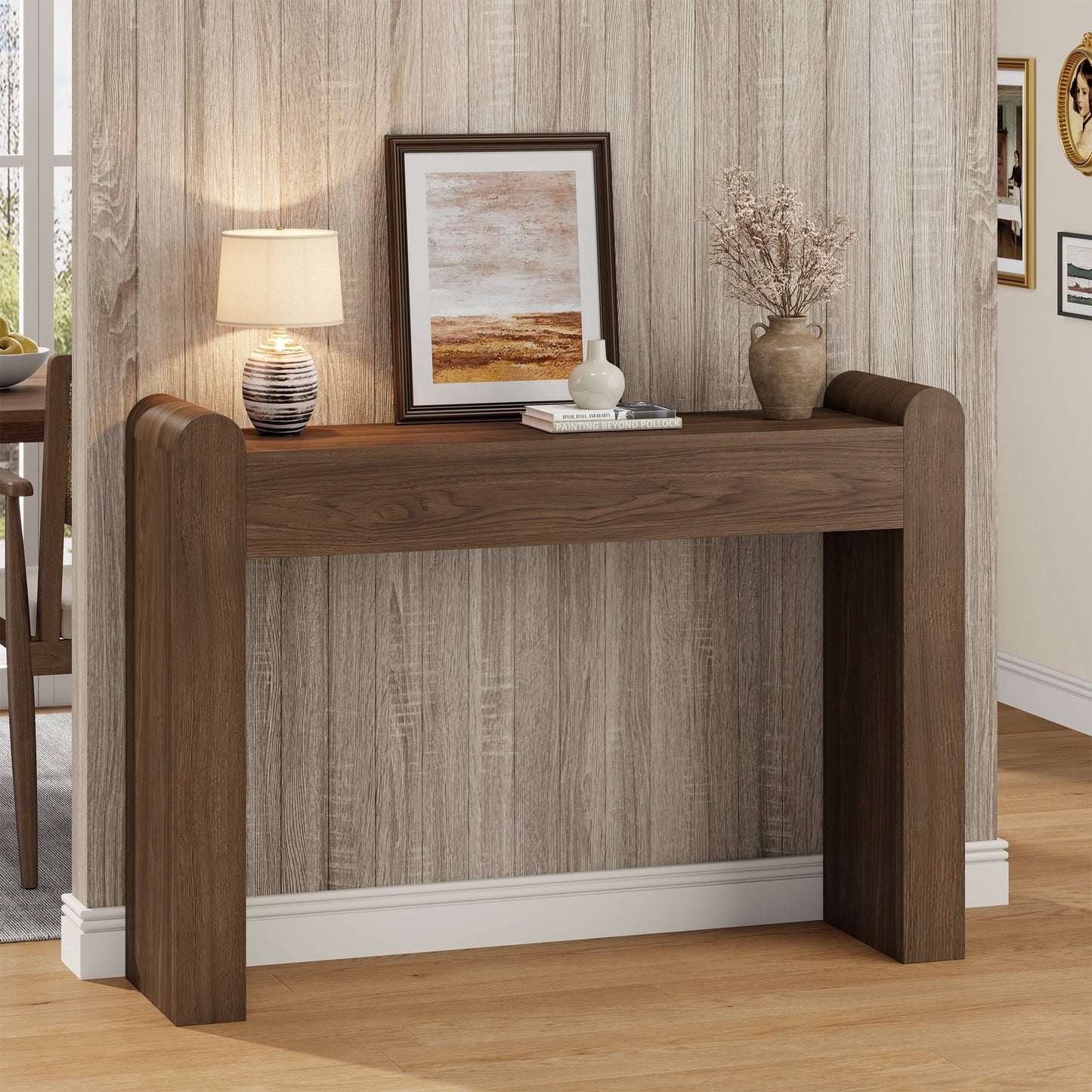 Laintene Console Table for Entryway, Wooden Sofa Table Behind The Couch, Modern Narrow Console Table for Living Room, Hallway, Natural Oak