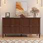 Laintene Sideboard Buffet Cabinet with Storage, Storage Cabinet with 2 Doors and Adjustable Shelves, Accent Style Sideboard for Entryway, Dining Room, Living Room, Walnut Set of 2
