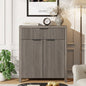 Laintene Sideboard Buffet Cabinet with Drawer, 28" Storage Cabinet with Fluted Panel Doors and Adjustable Shelf for Living Room, Entryway, Gray Oak