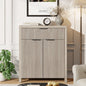 Laintene Sideboard Buffet Cabinet with Drawer, 28" Storage Cabinet with Fluted Panel Doors and Adjustable Shelf for Living Room, Entryway, White Oak