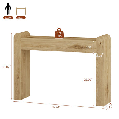 Laintene Console Table for Entryway, Wooden Sofa Table Behind The Couch, Modern Narrow Console Table for Living Room, Hallway, Walnut